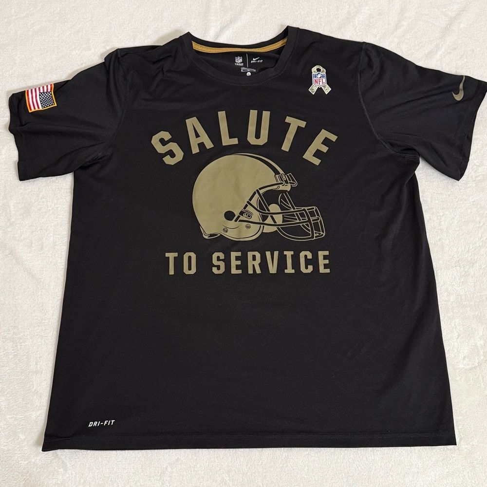 NIKE Dri Fit Cleveland Browns Salute to Service Shirt Mens Extra Large NFL